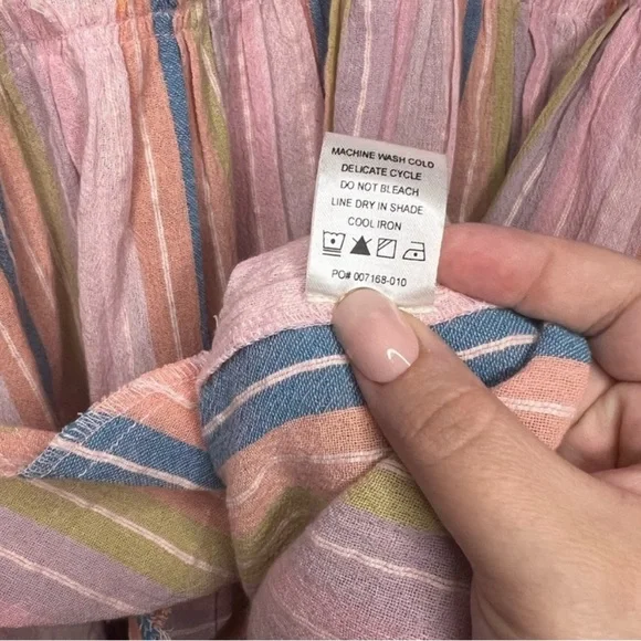 Show Me Your Mumu Brooks Babydoll Mini Dress Paradise Stripe Small NWT Cotton - Picture 7 of 14